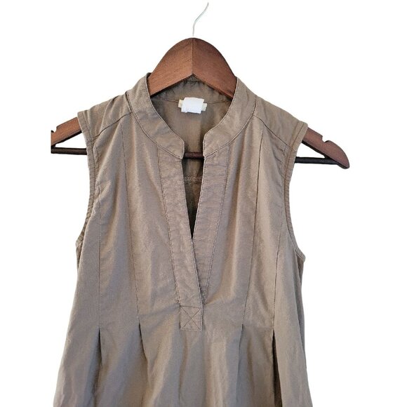 SBJ Austin Sleeveless Khaki 100% Cotton Dress size 1 - Picture 2 of 5